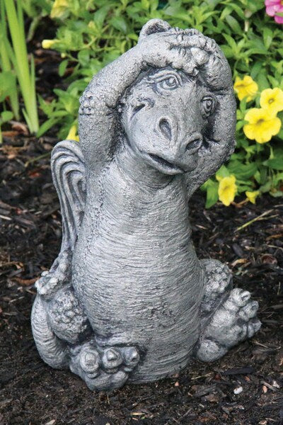 Little Dragon Stretch Garden Statue