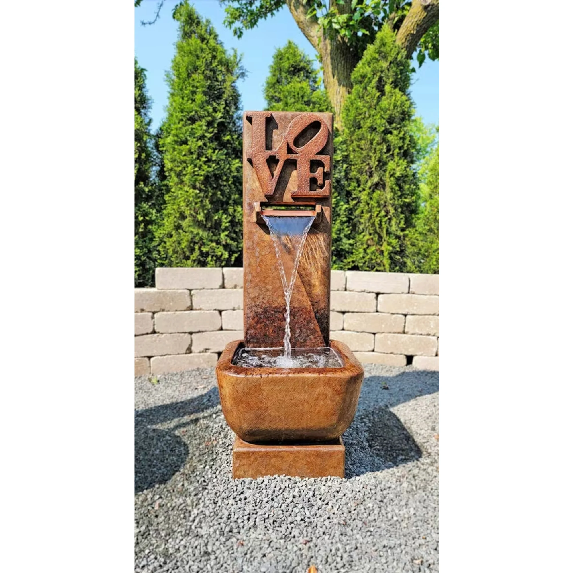 Love Wall Fountain With the Sculptural Word - Image 5