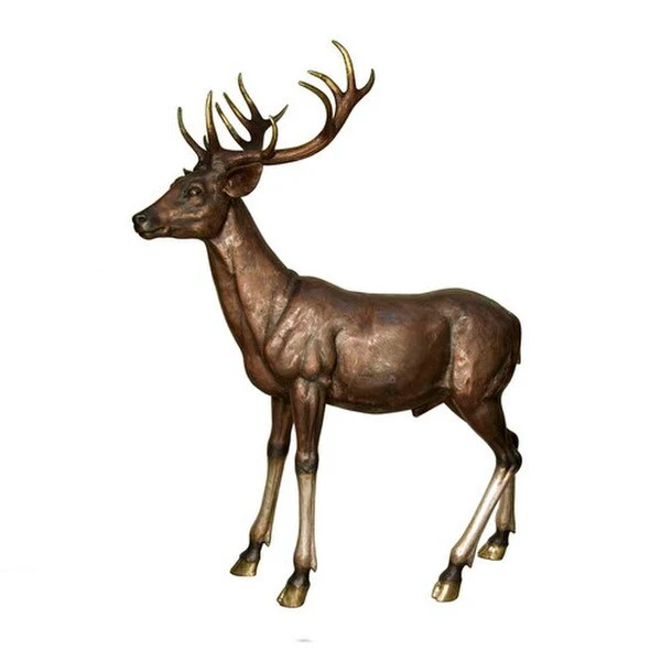 Majestic Stag Bronze Deer Statue Life Size