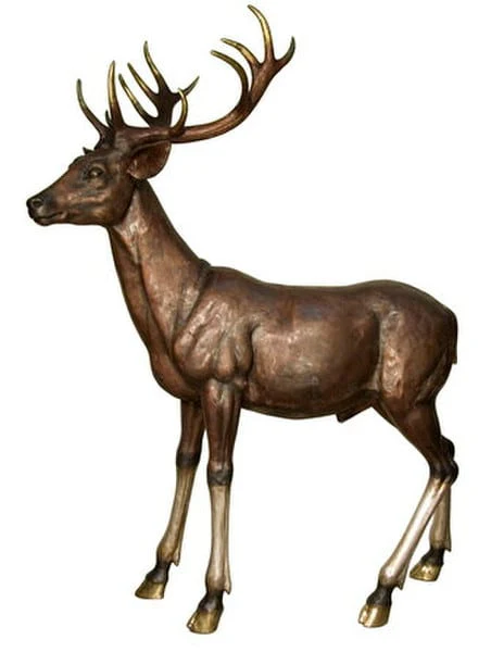 Majestic Stag Bronze Deer Statue Life Size - Image 2