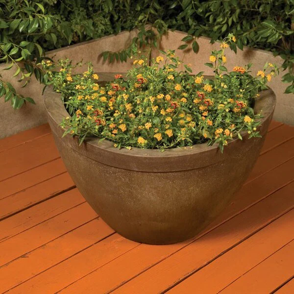 Majestic Stone Outdoor Planter Medium 19" Tall - Image 2