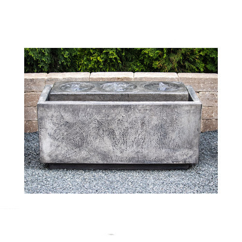 Malibu Rectangle Garden Fountain with Light