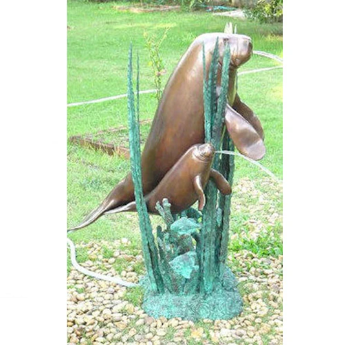 Manatee With Calf Water Feature - Image 2