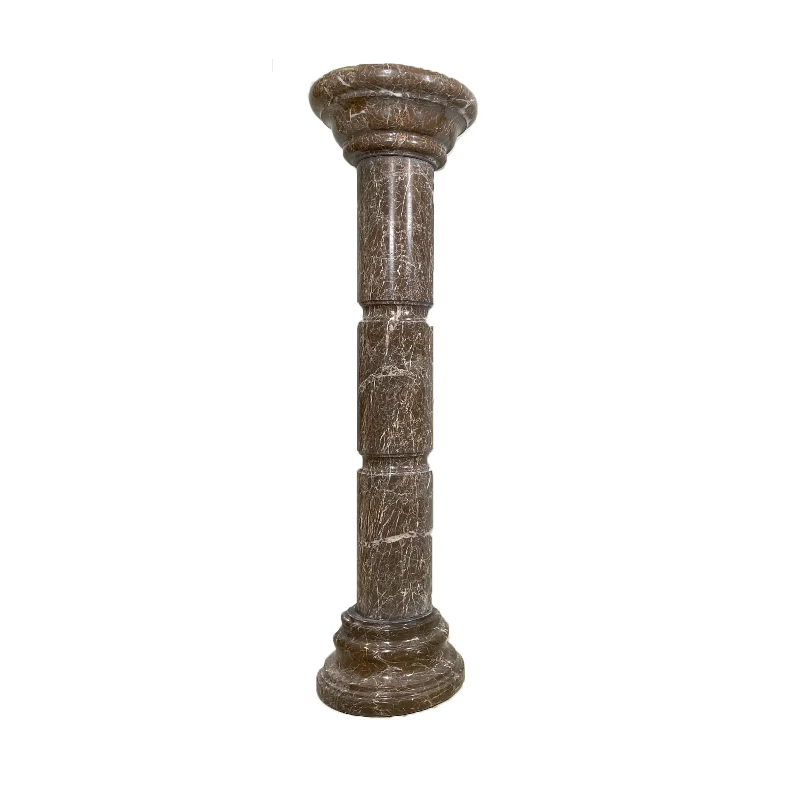 Marble Pedestal Rich Brown 48" High