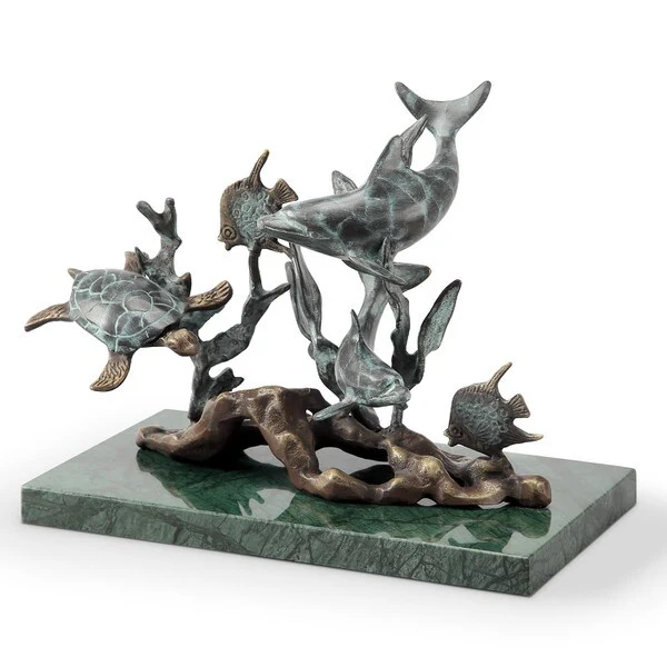 Marine Serenity Underwater Ocean Scene Statue