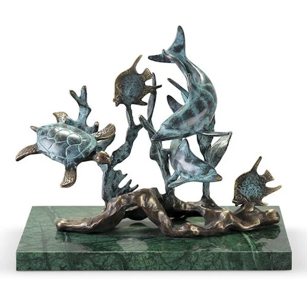 Marine Serenity Underwater Ocean Scene Statue - Image 2