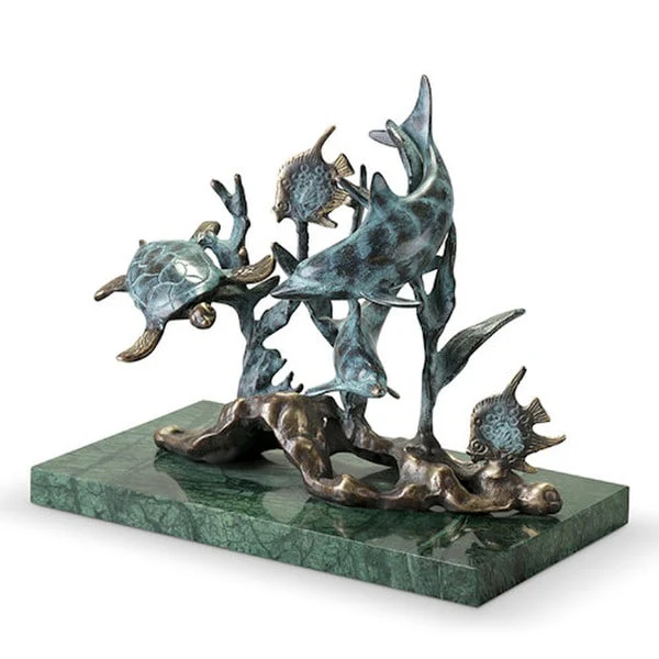 Marine Serenity Underwater Ocean Scene Statue - Image 3