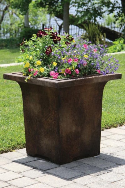 Meridian Cast Stone Planter Box 24" High - Image 2