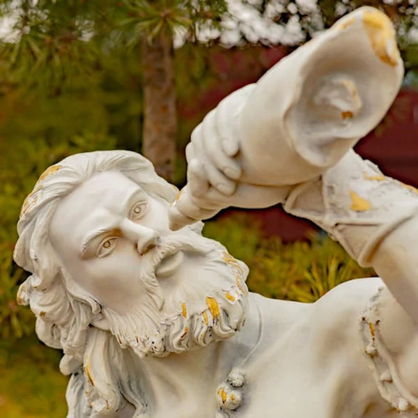 Merman Garden Statue Blowing in Conch Shell 52" High - Image 5