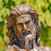 Merman Neptune Garden Statue Holding Trident 50" High - Image 6