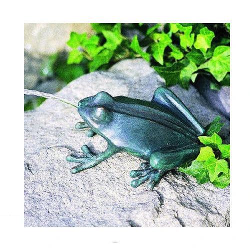 Mischievous Frog Water Feature 6" Long Piped Statue