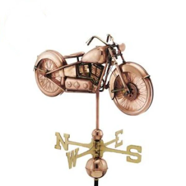 Motorcycle Sculptural Weathervane 31" High - Image 3