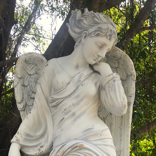 Muse of the Heavens Life-Size Angel Garden Statue 63" High - Image 2