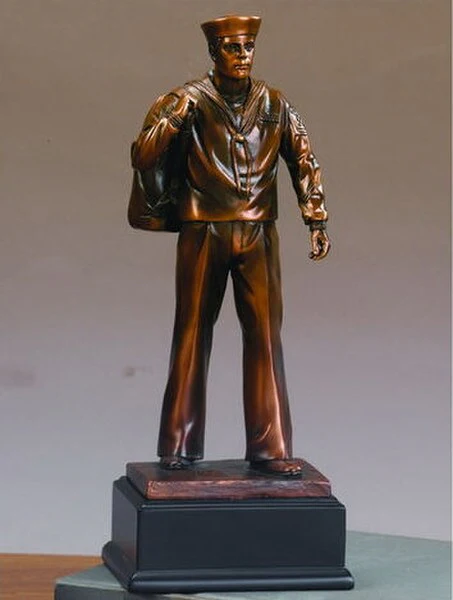 Navy Man Military Sculpture 11.5" High - Image 3
