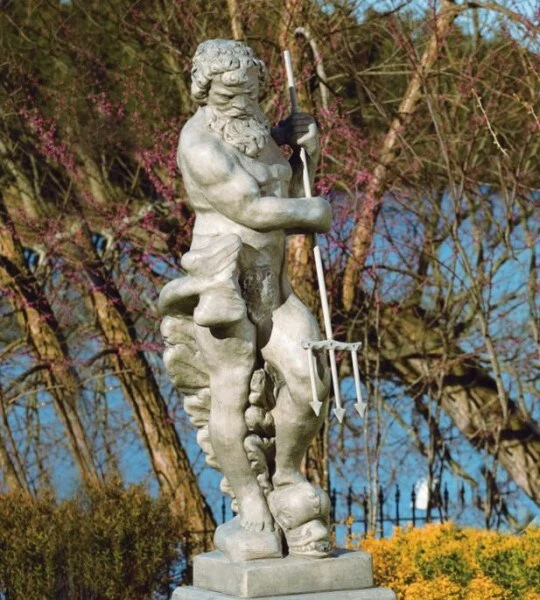 Neptune Life-sized Plumbed Sculpture 64" High Statue
