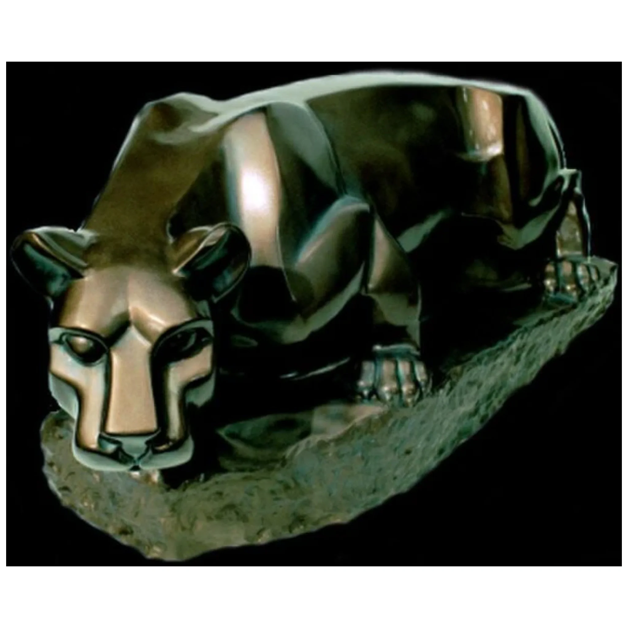 Nittany Lion Shrine Bronze Mascot Statue 36" L - Image 2