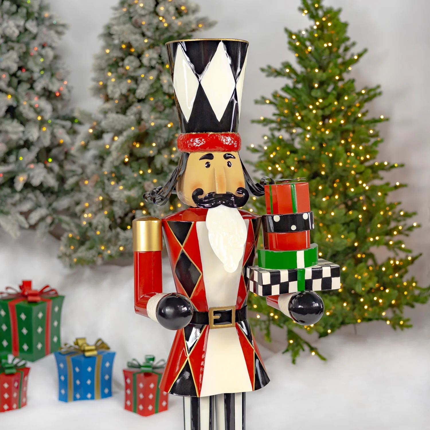 Nutcracker with Christmas Gifts Statue 65" H - Image 4