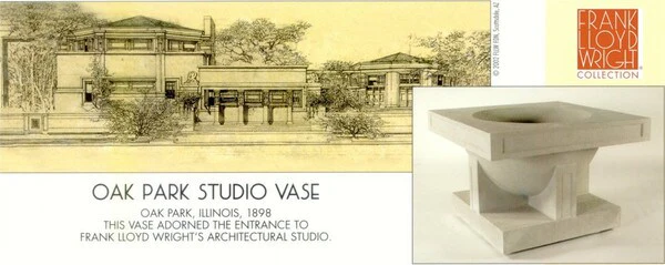 Frank Lloyd Wright Oak Park Studio Architectural Vase Large - Image 2
