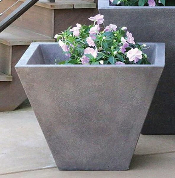 Oblique Garden Planter Cement Medium