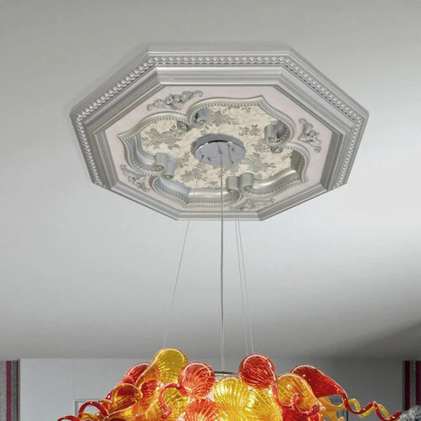 Octagon Silver Ceiling Medallion 24 inch - Image 2