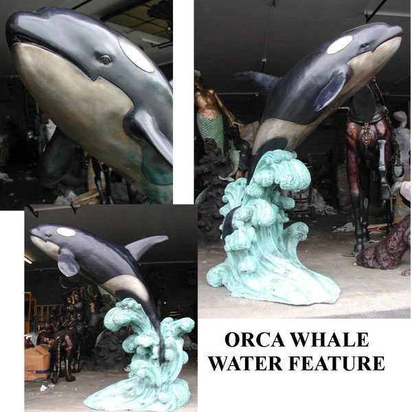 Orca Whale Water Feature - Image 2