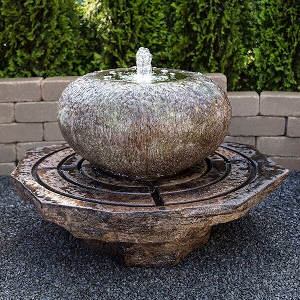 Organic Low Bowl Fountain with Light
