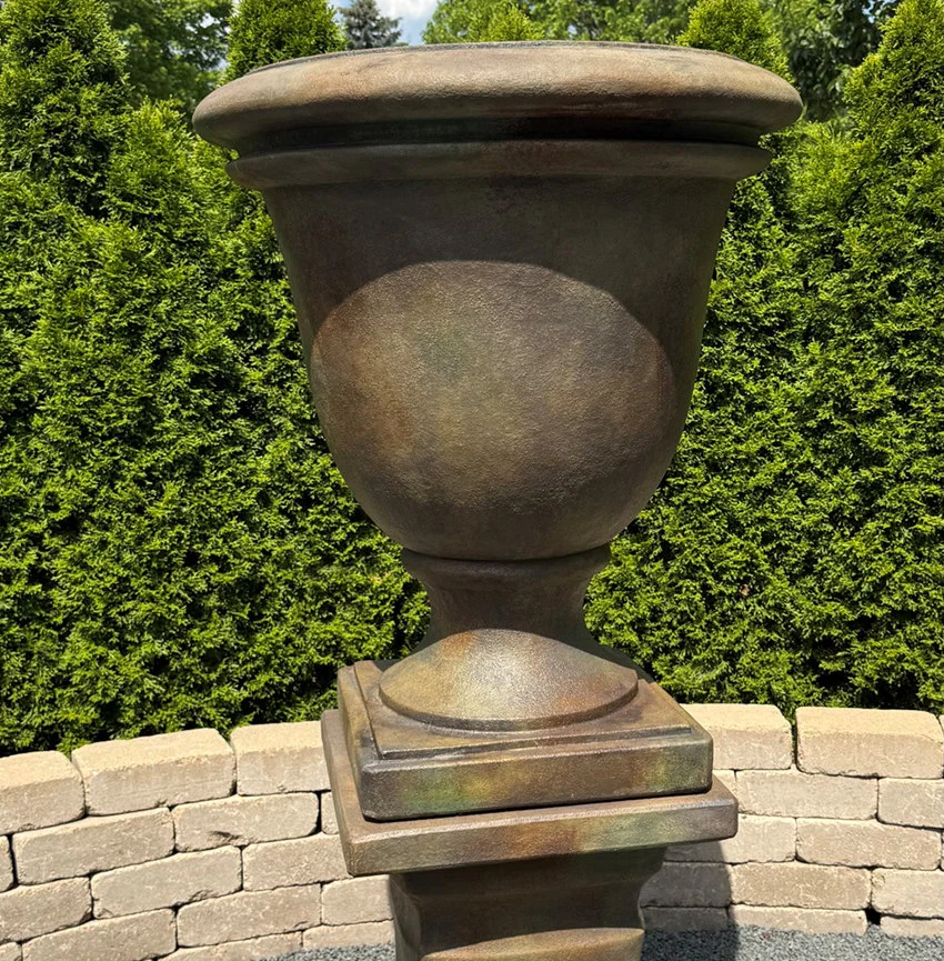 Avanti Orlando Urn Solid Concrete Planter 36" High - Image 2