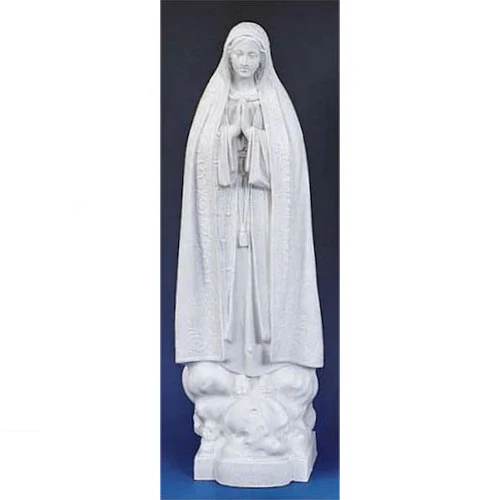 Our Lady Of Fatima Granite Garden Statue 32" High