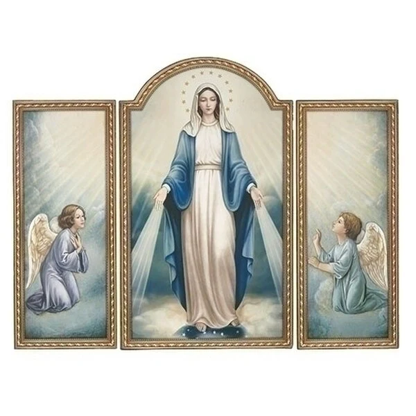 Our Lady of Grace Triptych Wall Hanging