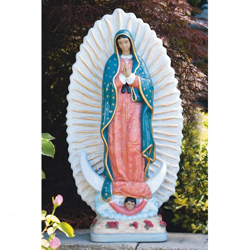 Our Lady Of Guadalupe Statue 32" High Traditional Colors - Image 2