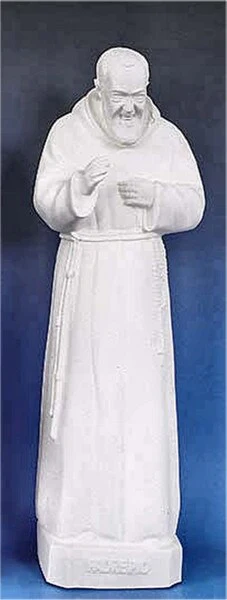 Padre Pio White 24" High
