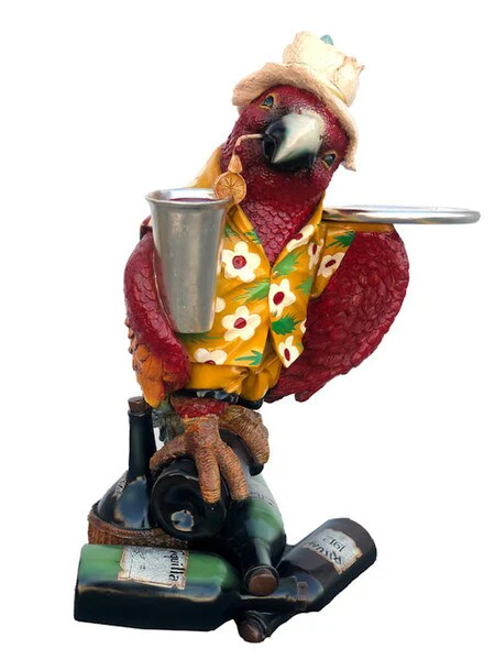 Parrot Butler with Tray Sculpture