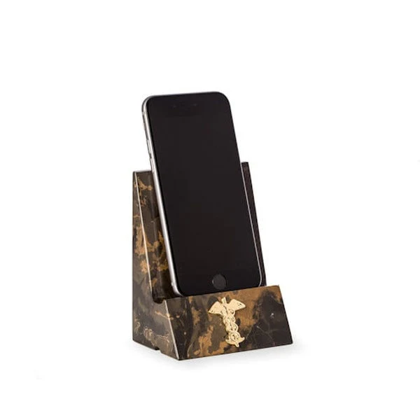 Phone Stand Marble Tiger Eye Medical Insignia