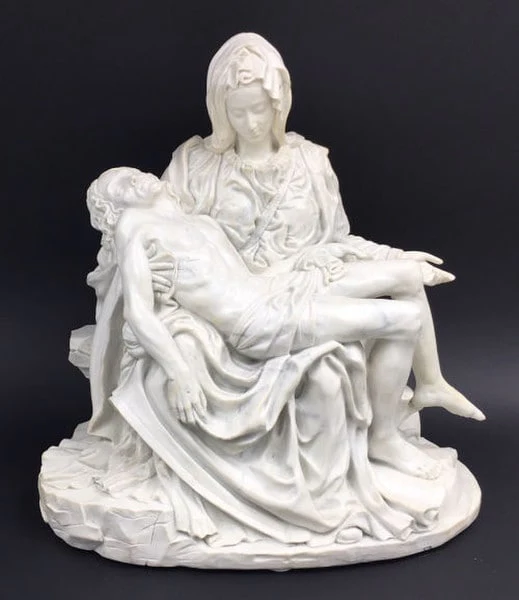 Pieta By Michelangelo Sculpture - Image 2