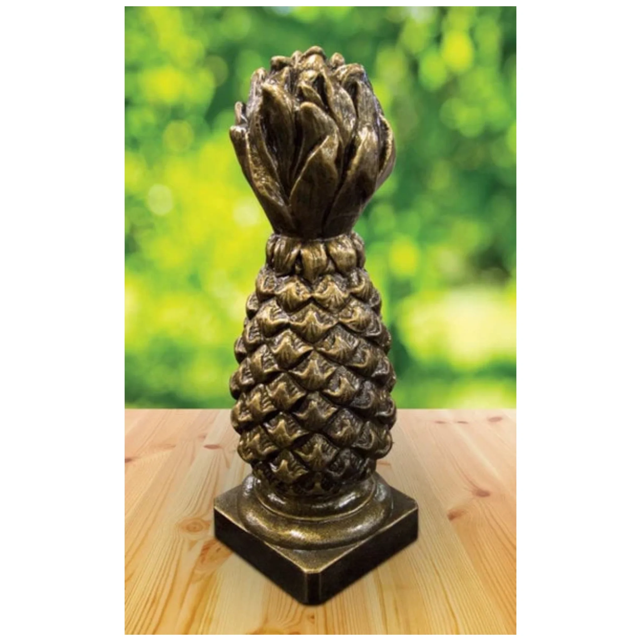 Pineapple Finial Cement Garden Statue 25" High - Image 2
