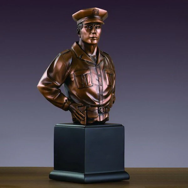 Police Officer Portrait Bust Sculpture