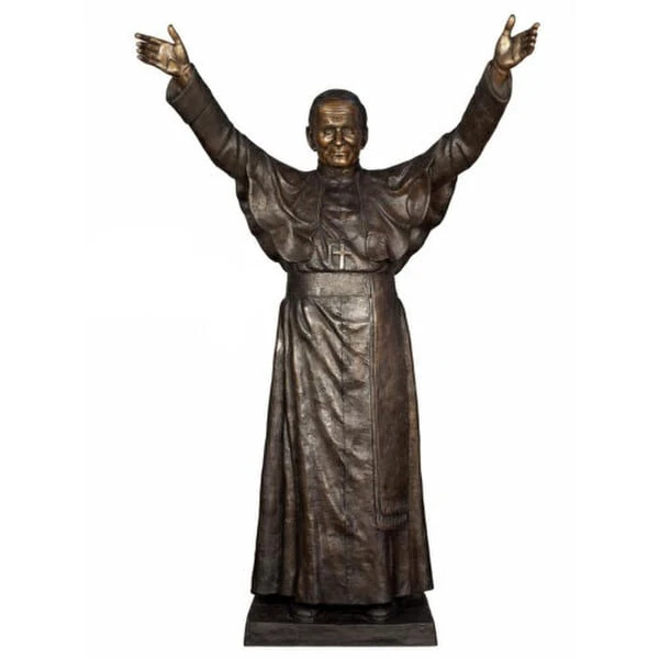 Pope John Paul II Sculpture Bronze Life Size