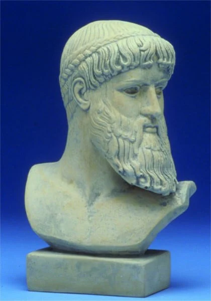 Poseidon Bust  11" High Sculpture