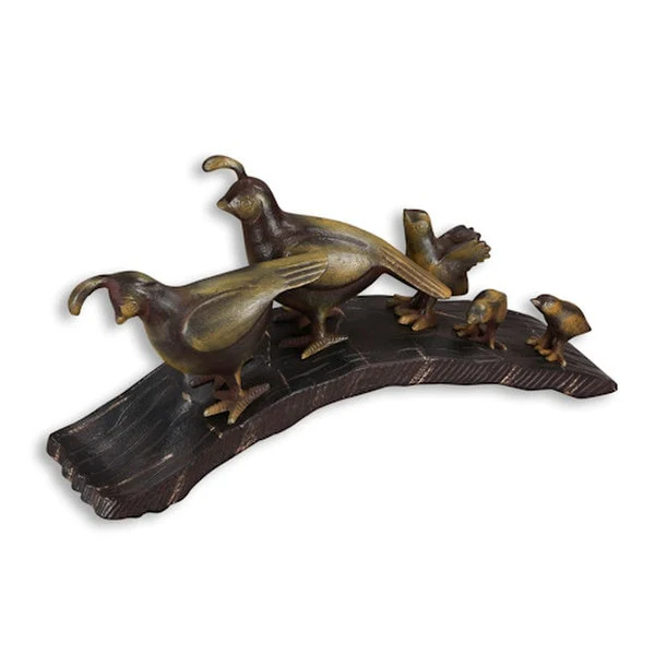 Quail Family Parade Garden Sculpture - Image 3