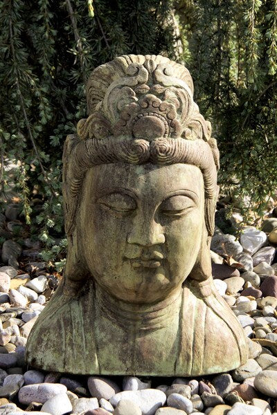 Quan Yin Bust Cement Statue