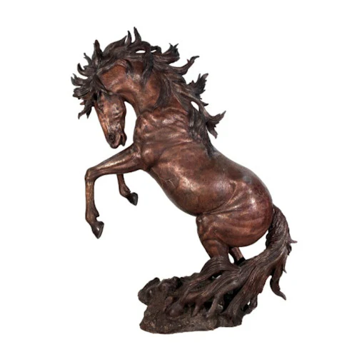 Left Rearing Horse Bronze Sculpture 96" High