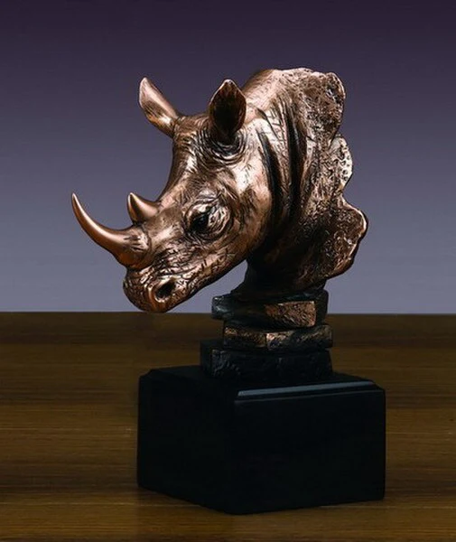 Rhinoceros Head 7.5" High - Image 2