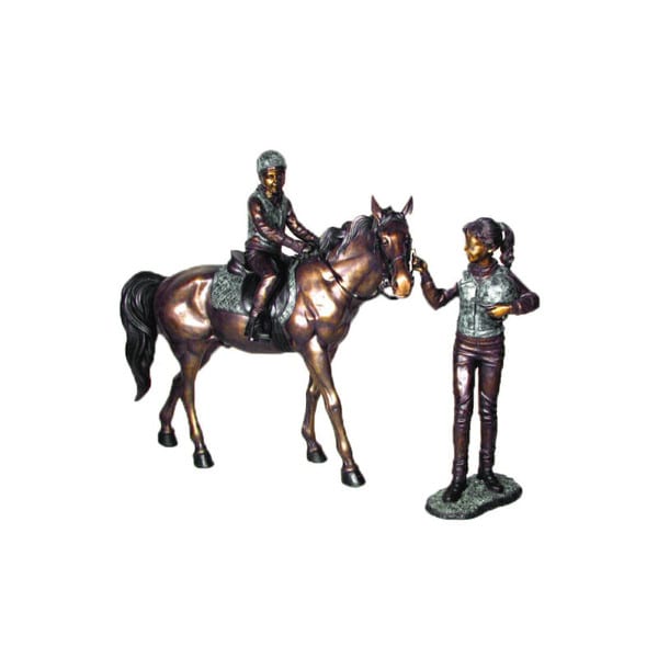 Riding Lessons Bronze Sculpture