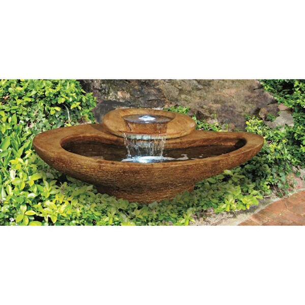 River Stone Garden Fountain with Light