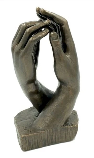 Rodin Cathedral Clasping Hands Statue - Image 2