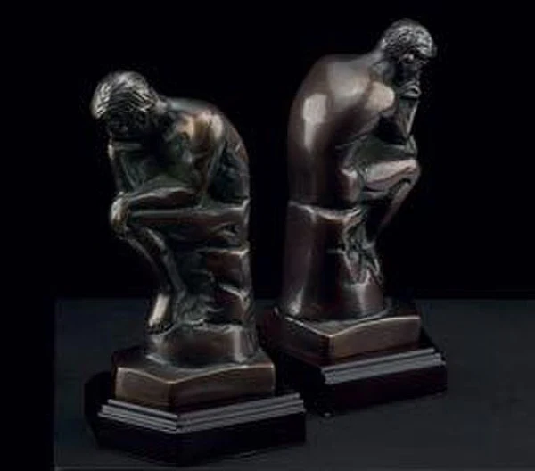 Rodin Thinker Bookends By Rodin 8" H