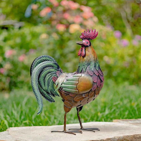 Roosters Iron Set of 6 Sculptures - Image 6