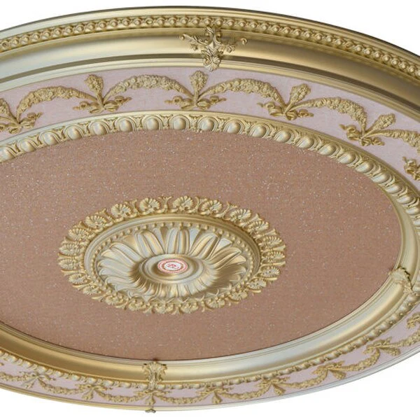 Rose Gold Round Ceiling Medallion 63 Inch - Image 4