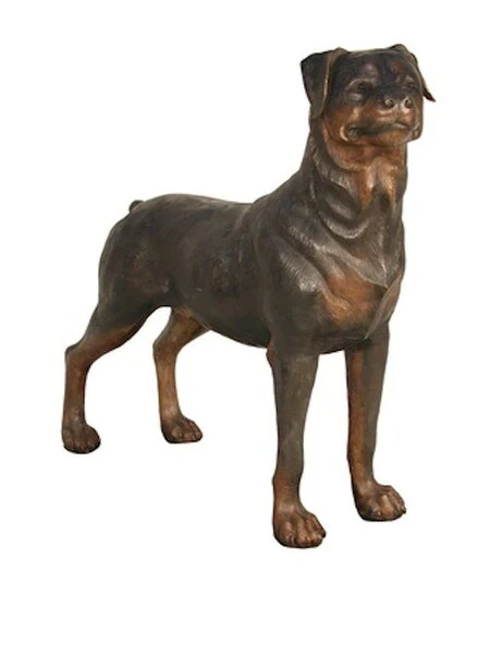 Rottweiler Life Size Bronze Statue