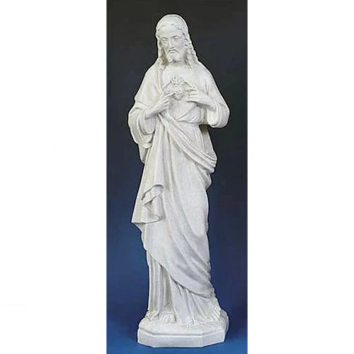 Sacred Heart Of Jesus Granite 24" High Sculpture